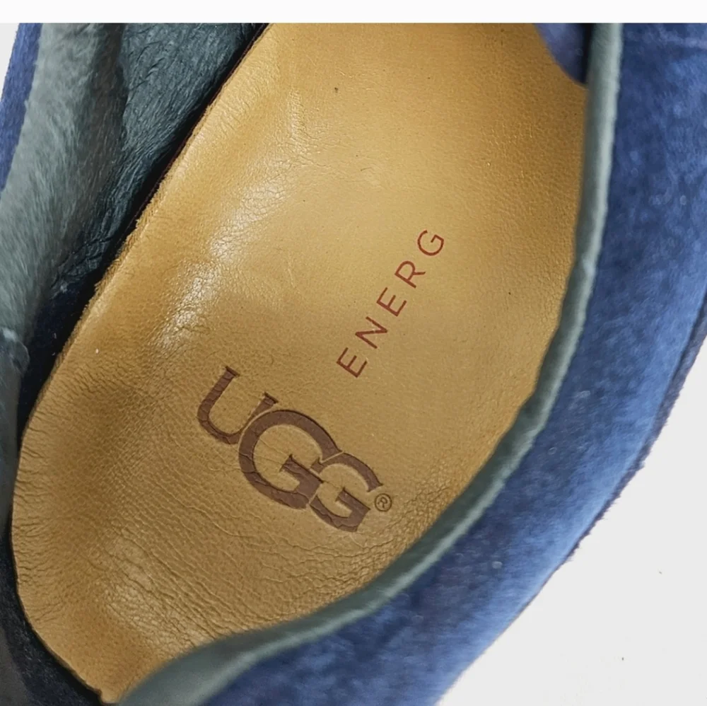 UGG Hepner Woven Lace-Up Sneakers Navy Suede Oxford Shoes Men 7.5